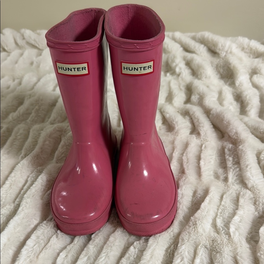Hunter Pink Kids' Rain Boots
